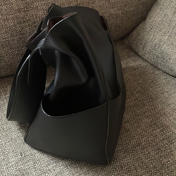 Anthropologie soft leather black bucket tote bag - Picture 8 of 9